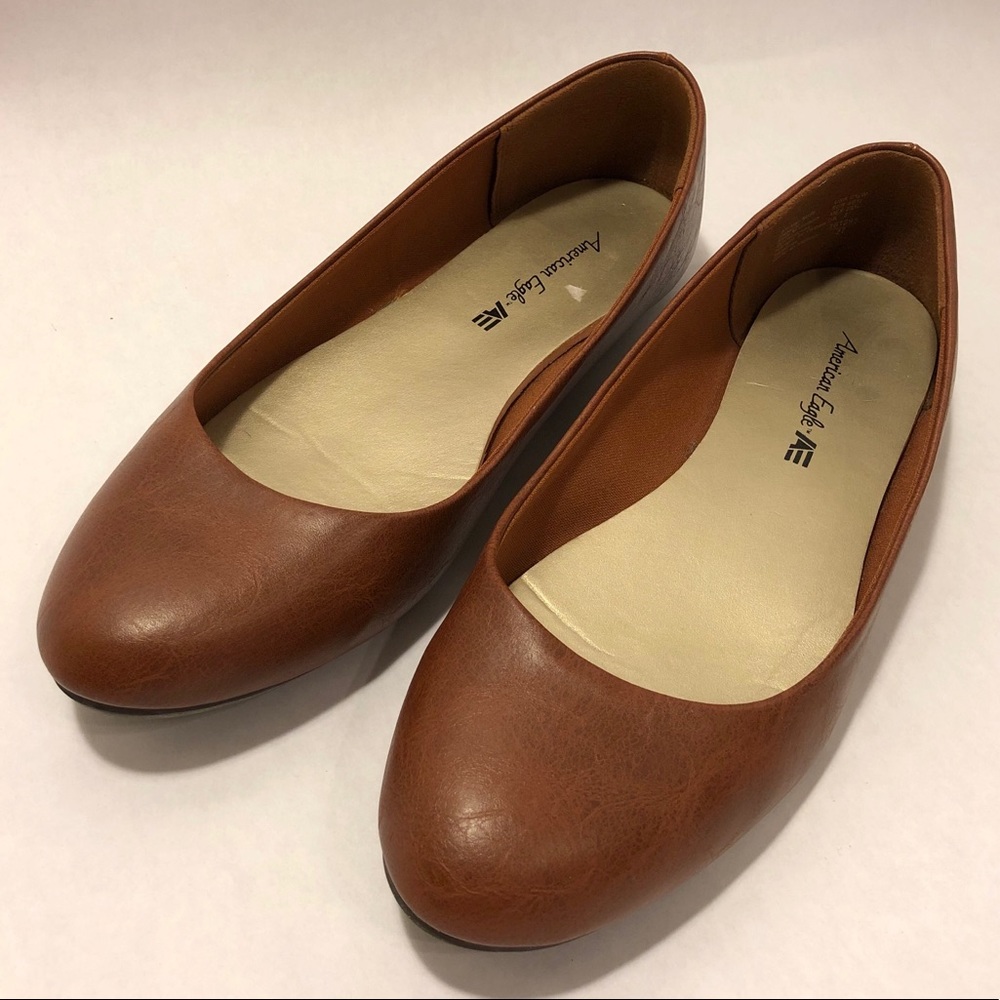 American Eagle brown flats 8.5 WIDE - camel 8 1/2